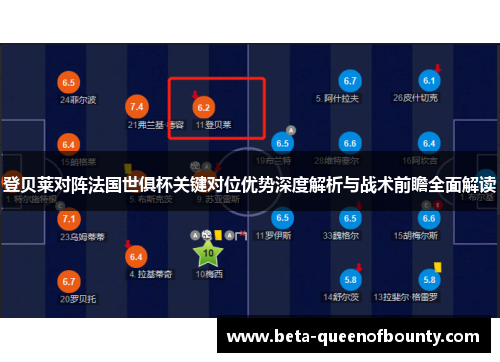 登贝莱对阵法国世俱杯关键对位优势深度解析与战术前瞻全面解读